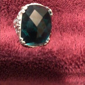 Silpada beautiful emerald green ring.